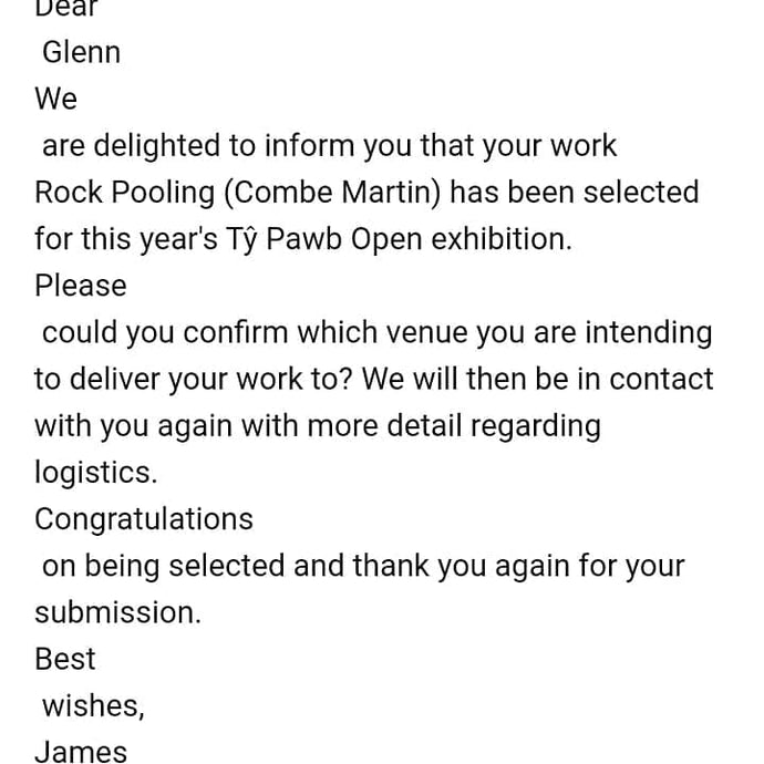 Ty Pawb Open competition selection!